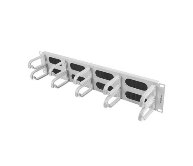 Lanberg Organizer kabli Typ B 19" 2U szczotkowy (szary) - 458035 - zdjęcie